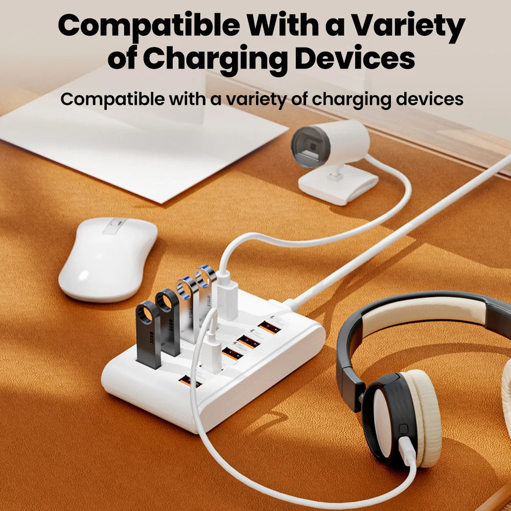 Ten-Port USB 2.0 Hub with One-Metre Cable
