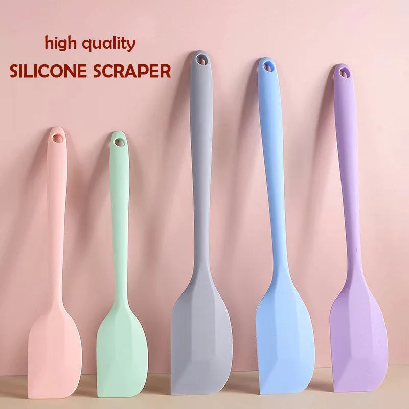 Silicone cream spatula Non-stick butter spatula Heat-resistant kitchen baking tools DIY cake baking tools 