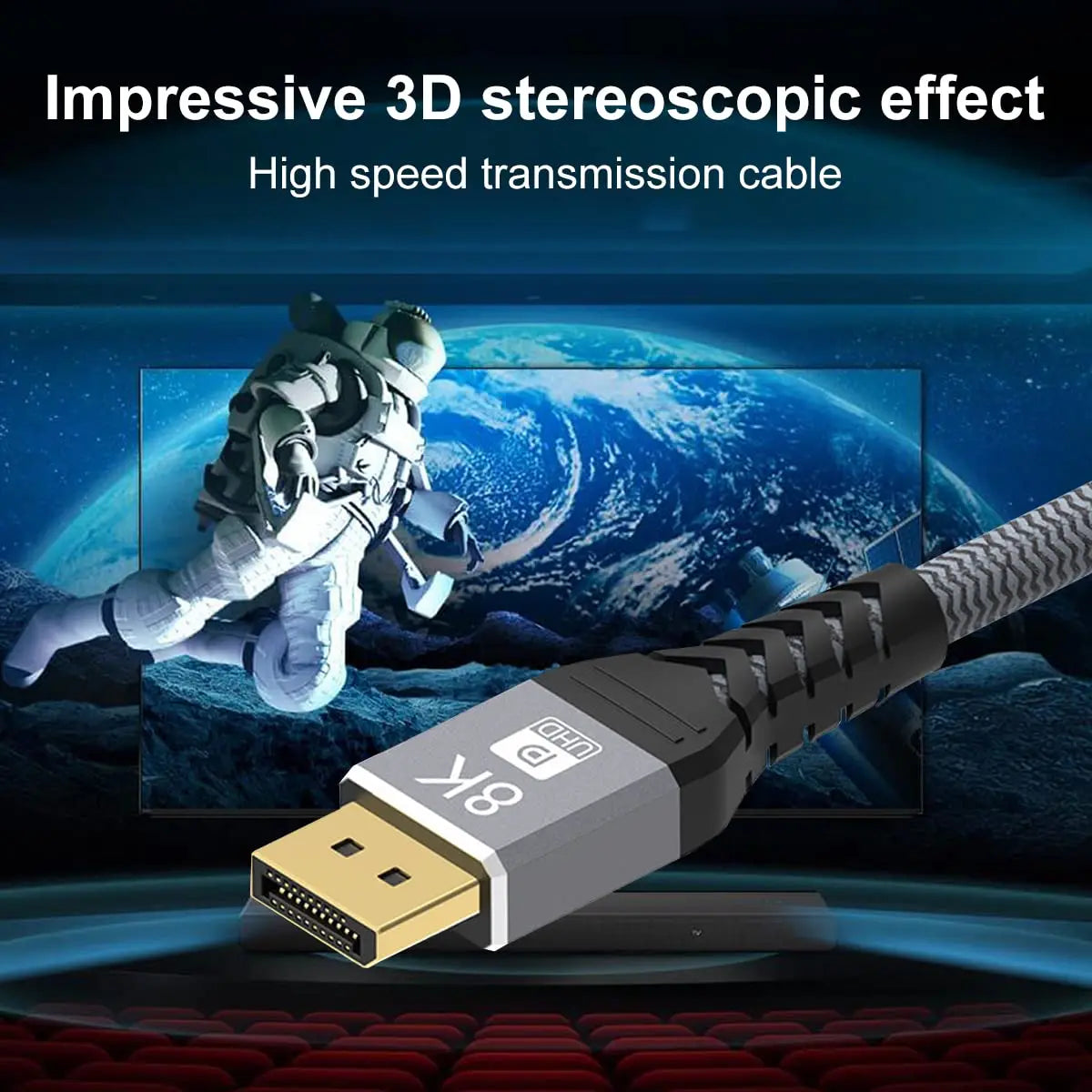 Braided DisplayPort 1.4 Cable - Length Options