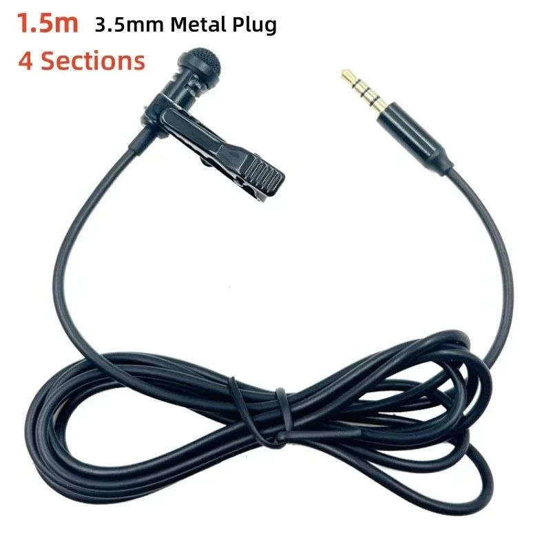 ZJ030MR Wired Lavalier Microphone, 1.5m, 3.5mm Plug Options
