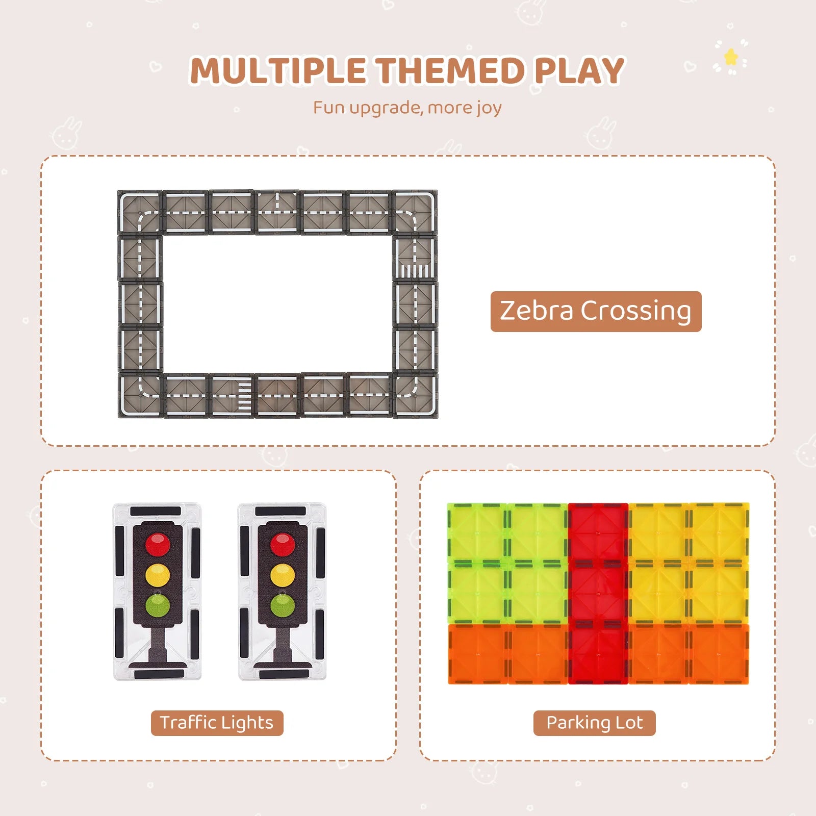 56-Piece Magnetic Tiles Building Set for Creative Kids Ages 4–6