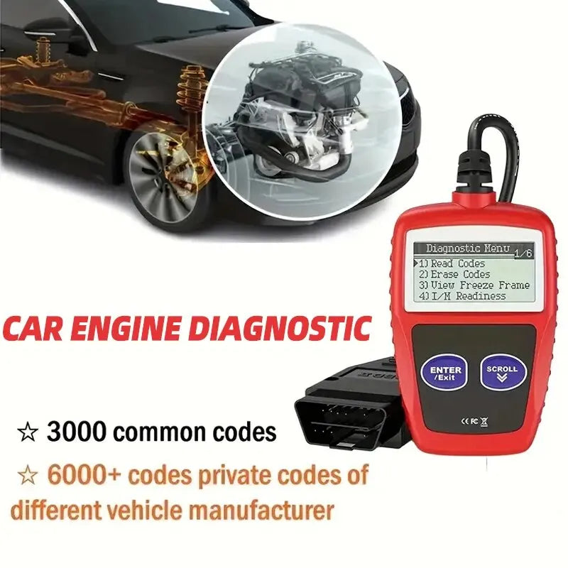 1 PC Car Fault Diagnosis Instrument Obd2 Clear Fault Codes Diagnostic Scanning Tools Universal Version