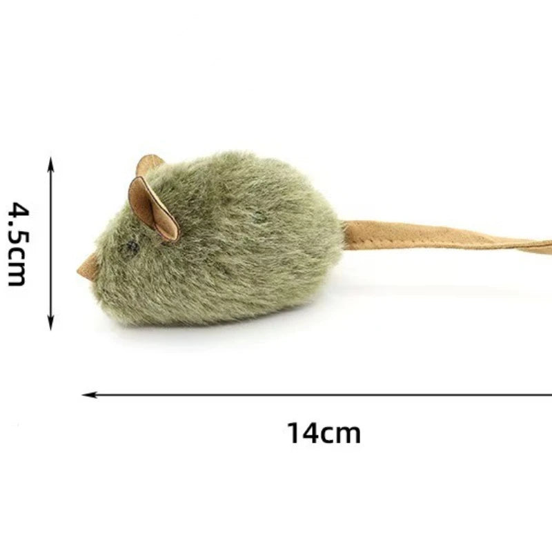 Sound-Activated Plush Mouse Cat Toy