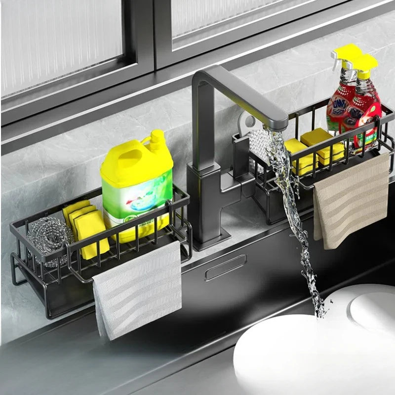 Kitchen Sink Sponge Rack, With or Without Rail