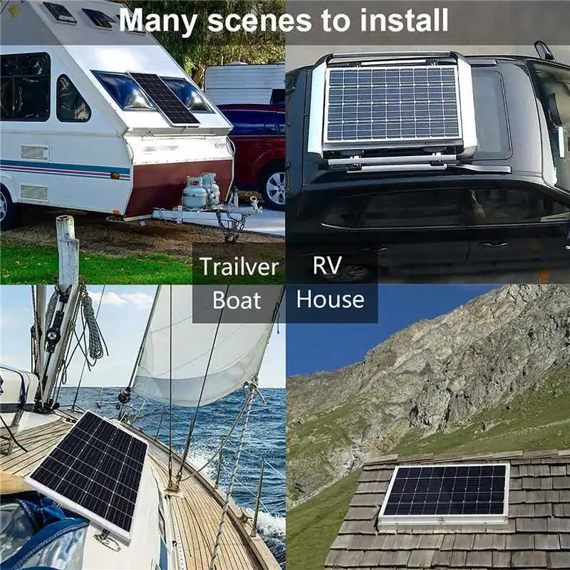 500W/1000W Flexible Solar Panel 12V Battery Charger with Controller – Solar Power Bank for Phone, Car, Yacht, RV
