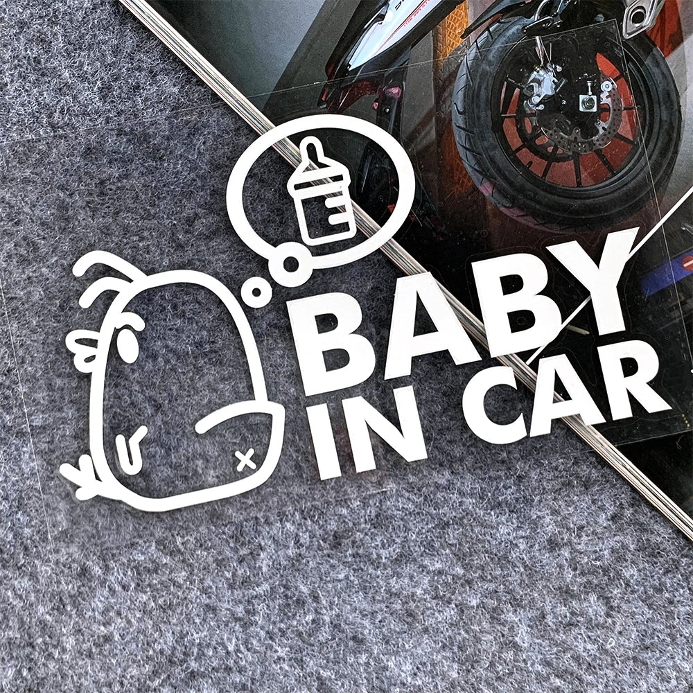 Αυτοκόλλητο Baby in Car με αντανακλαστικό ή ουράνιο τόξο – Σχέδια επιλογών