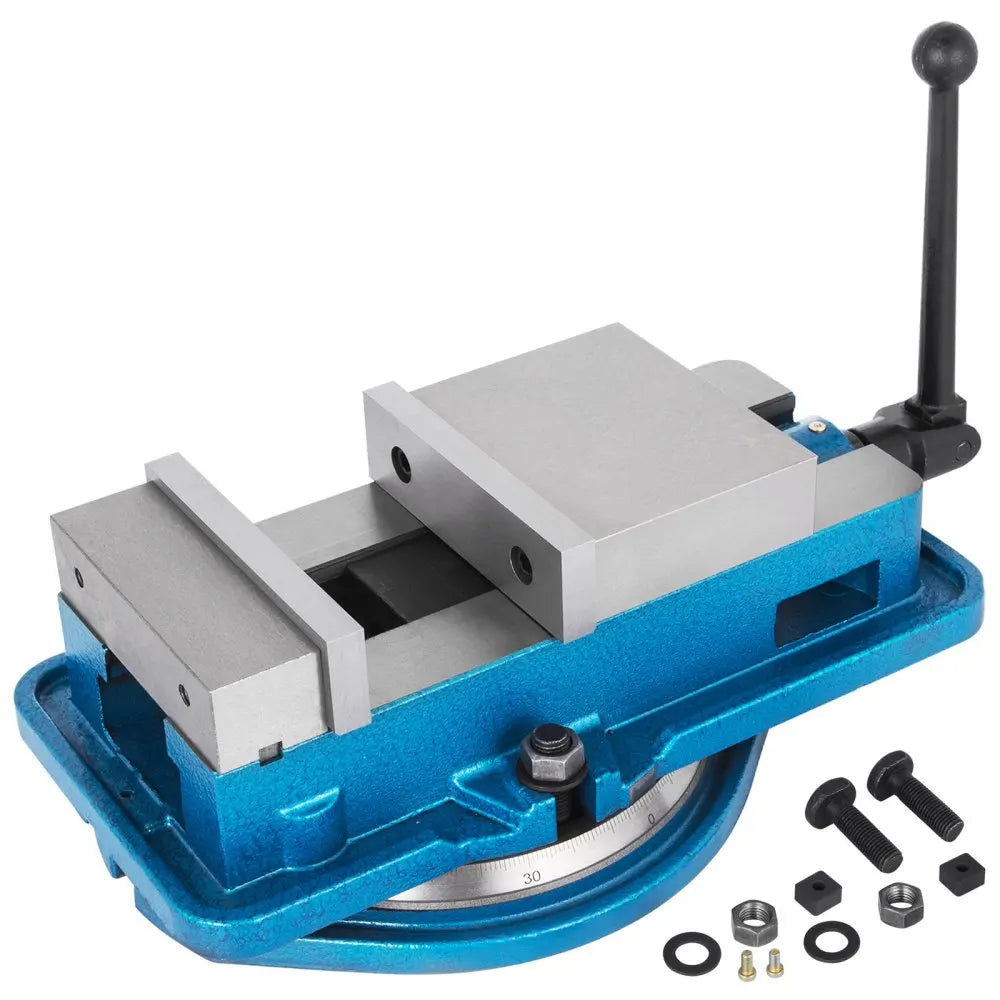 6-Inch Milling Machine Vise with 360° Swivel Base Clamp