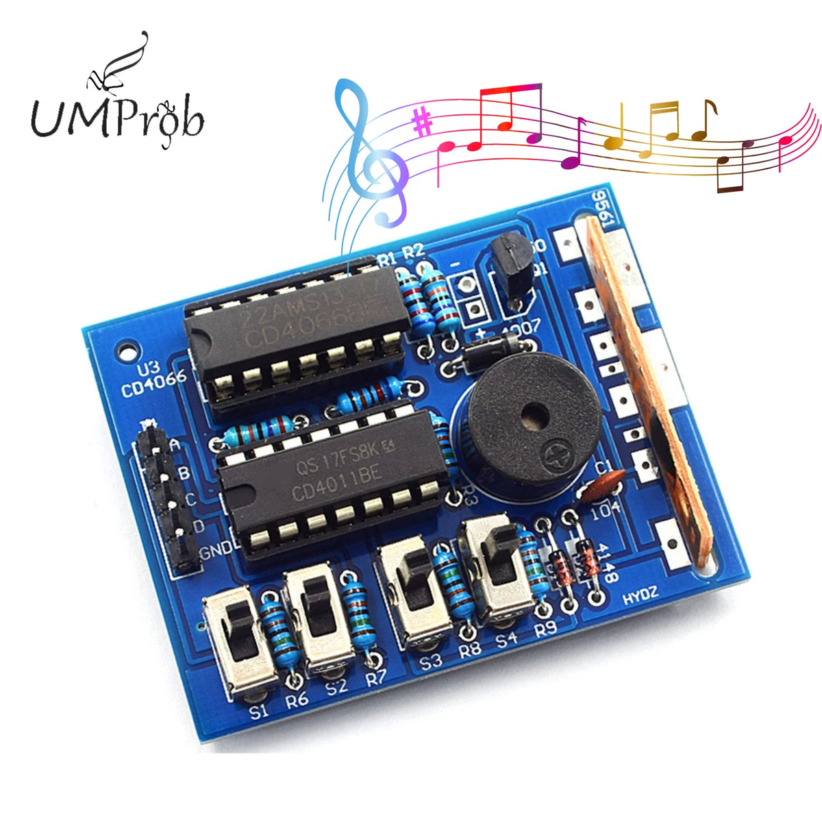 Kit de lipit DIY pentru boxa muzicală electronică cu 16 sunete