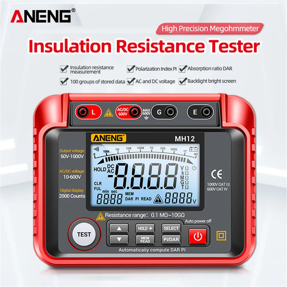 MH12 Digital Insulation Resistance Tester