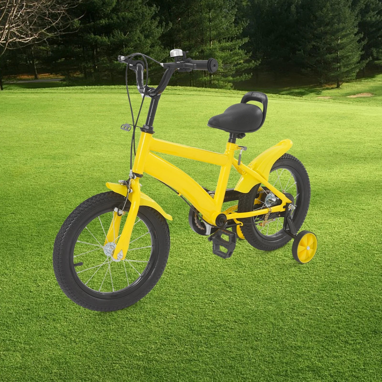 14'' Children's Learning Bicycle Kids Bike Adjustable Seat Dual Brakes for Children's Riding, Lessons, Recreation, or Exercise 