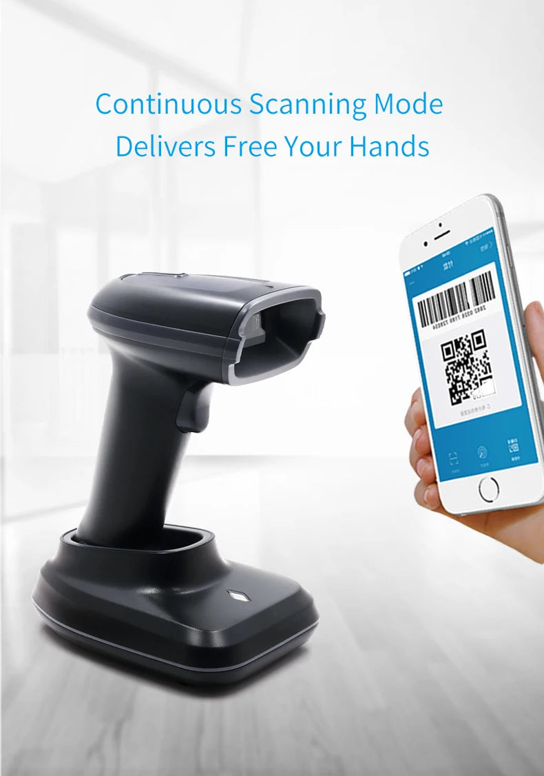Handheld 1D/2D Barcode Scanner - Connection Options