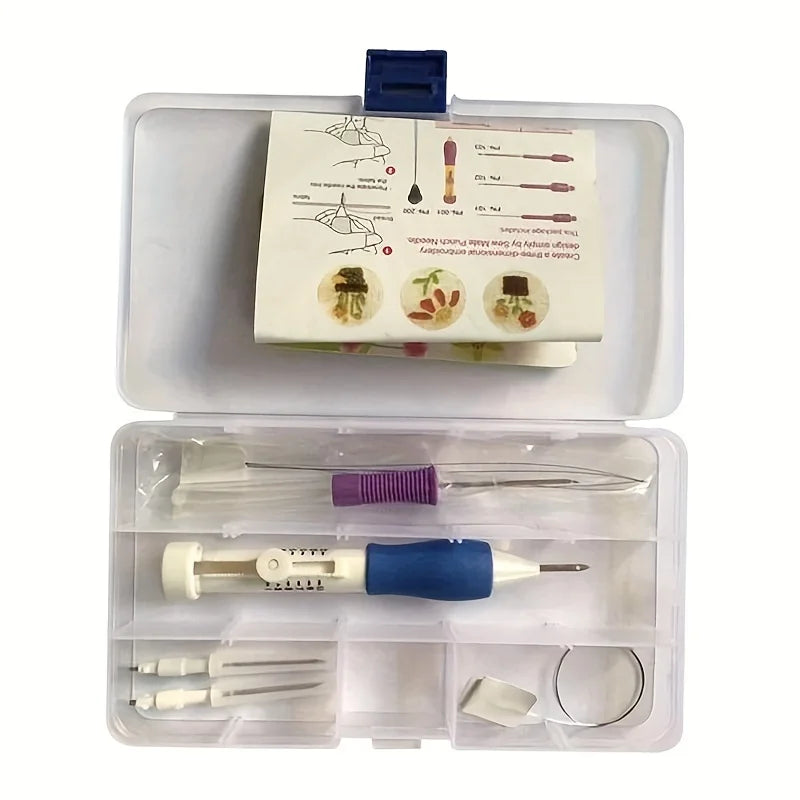 Adjustable Punch Needle Embroidery Kit with Storage Box