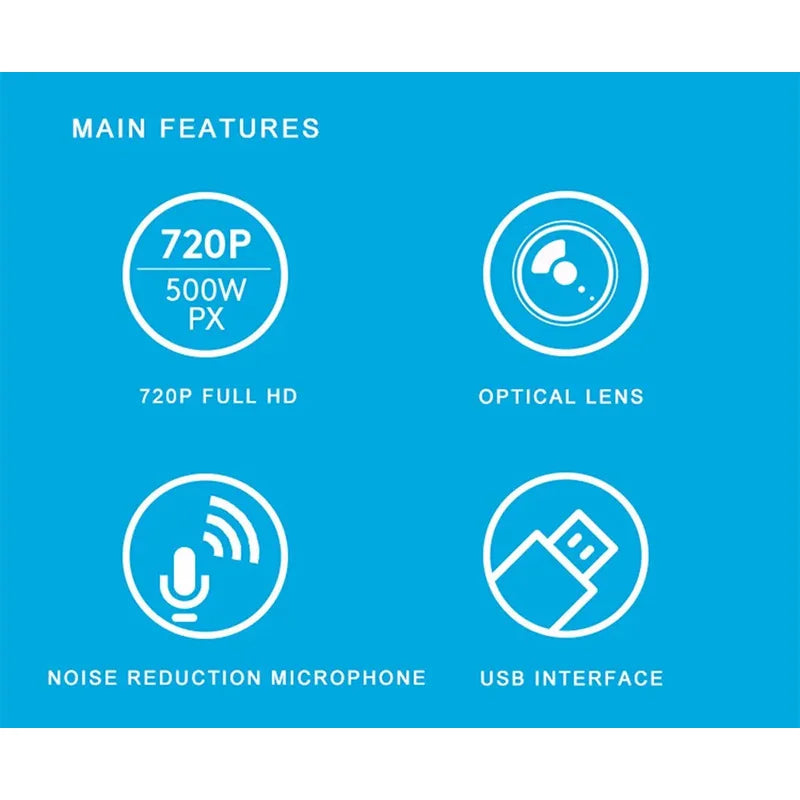 Logitech C270i HD Webcam with Built‑In Microphone