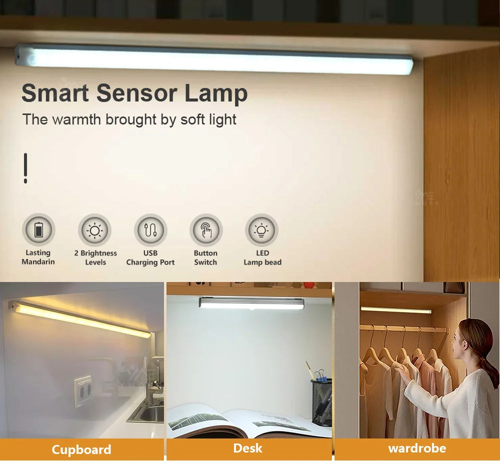 Rechargeable Magnetic Motion-Sensor Light Bar