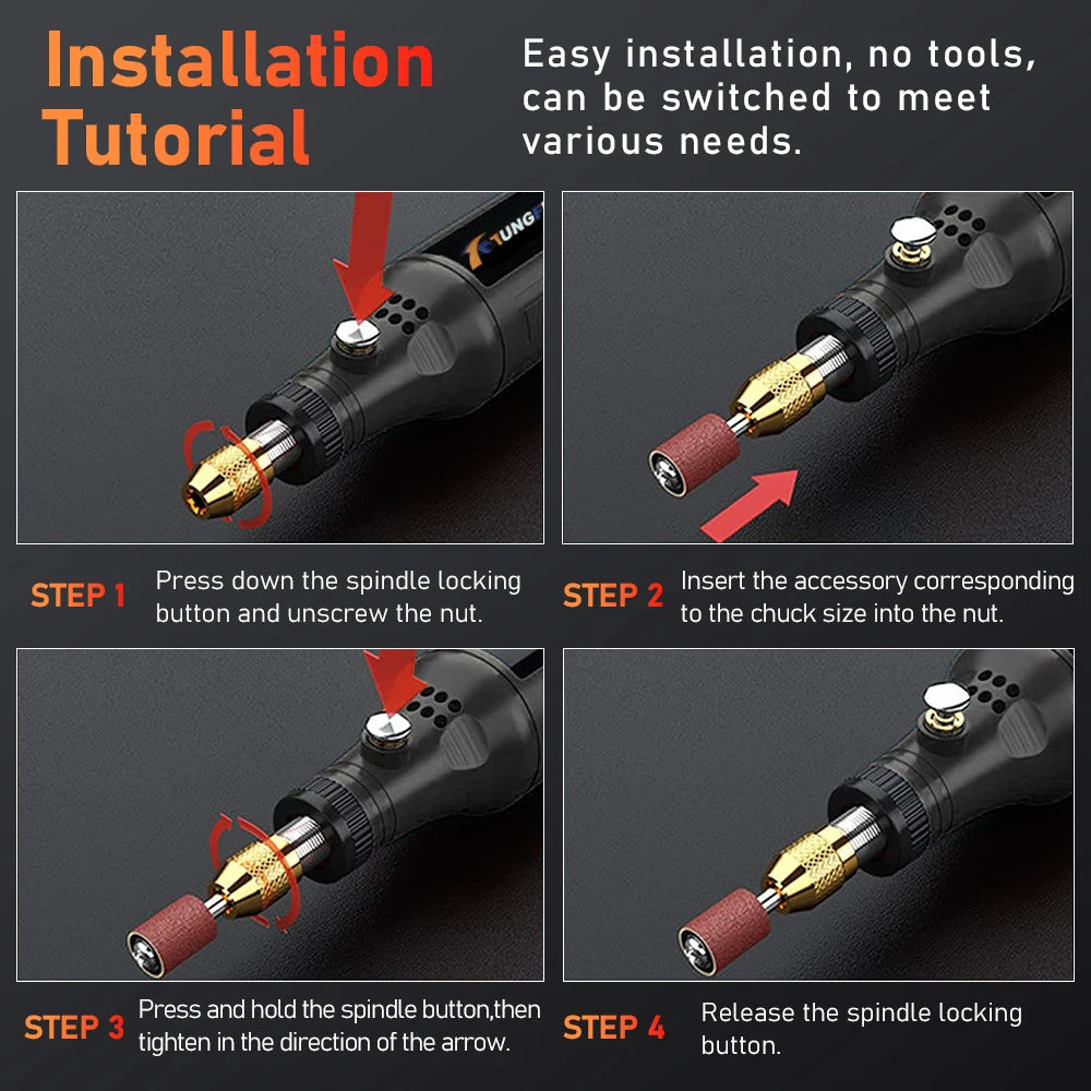8065 Cordless Mini Rotary Tool with USB-C Charging