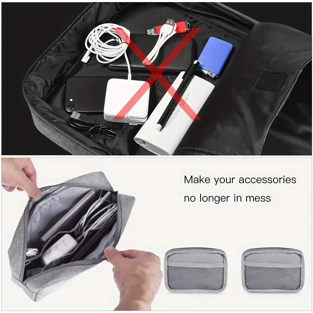 Travel Cable and Small Electronics Organiser Bag