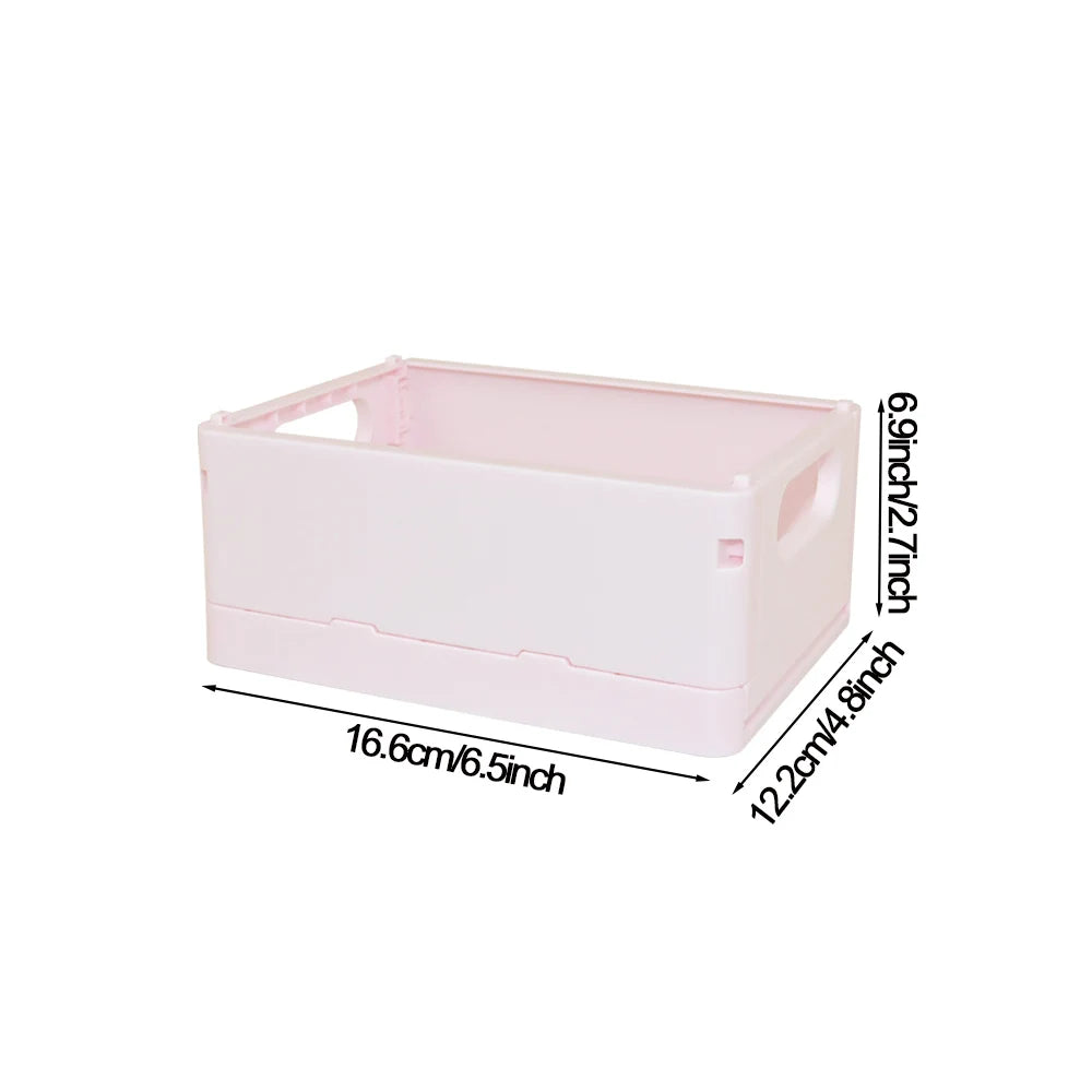 Foldable Plastic Storage Basket, Size and Style Options