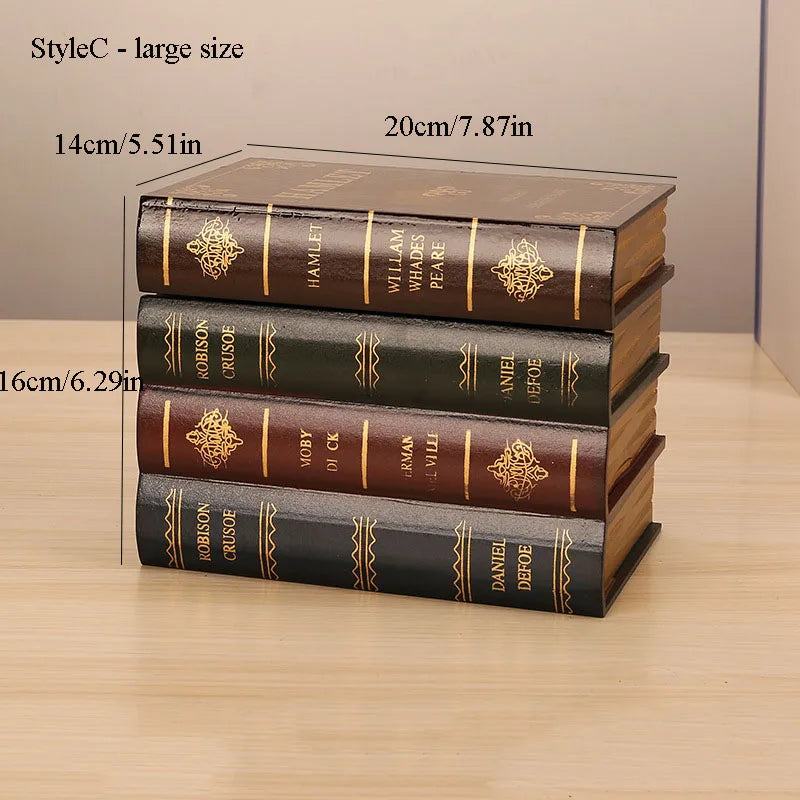 Scatola portaoggetti a forma di libro vintage con coperchio