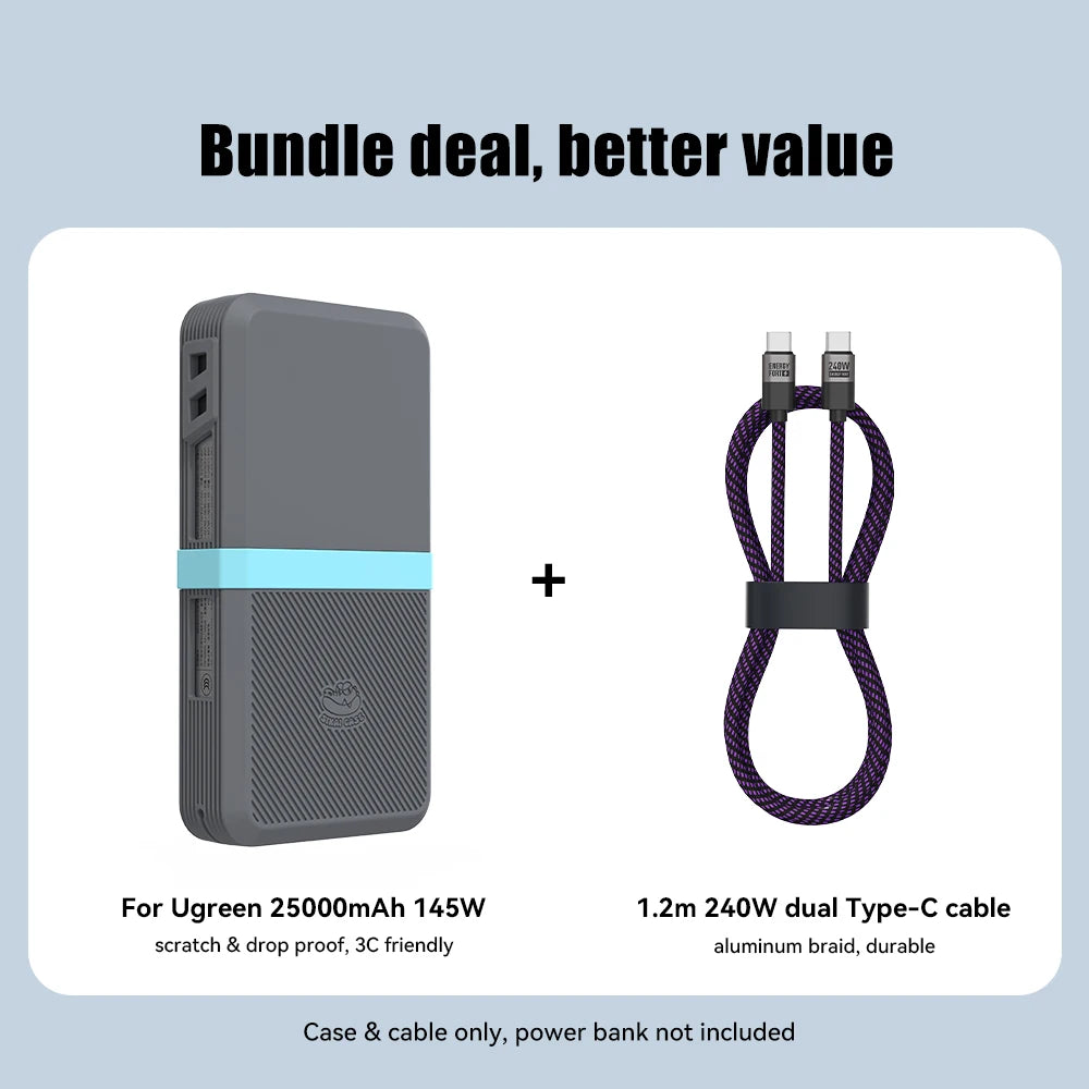 Силиконов калъф за външна батерия Ugreen 145W 25000 mAh