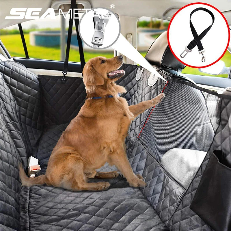 SEAMETAL Car Rear Seat Cover for Dog Waterproof Oxford Cloth Seat Cushion for Pet Anti-Scratch Seat Protector Barrier for Dog