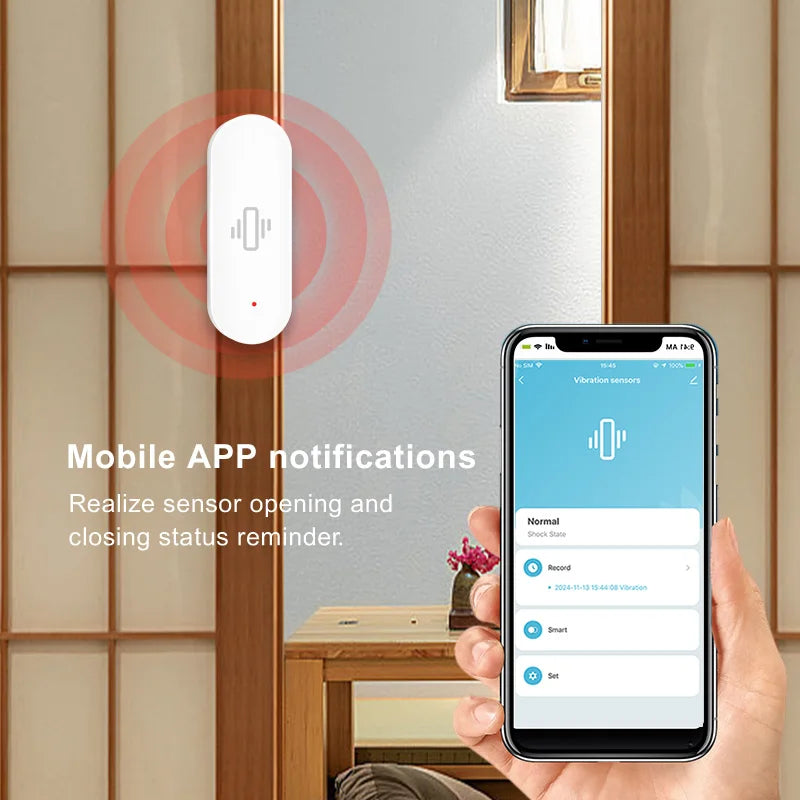 Tuya WiFi Vibration Sensor with App Alerts
