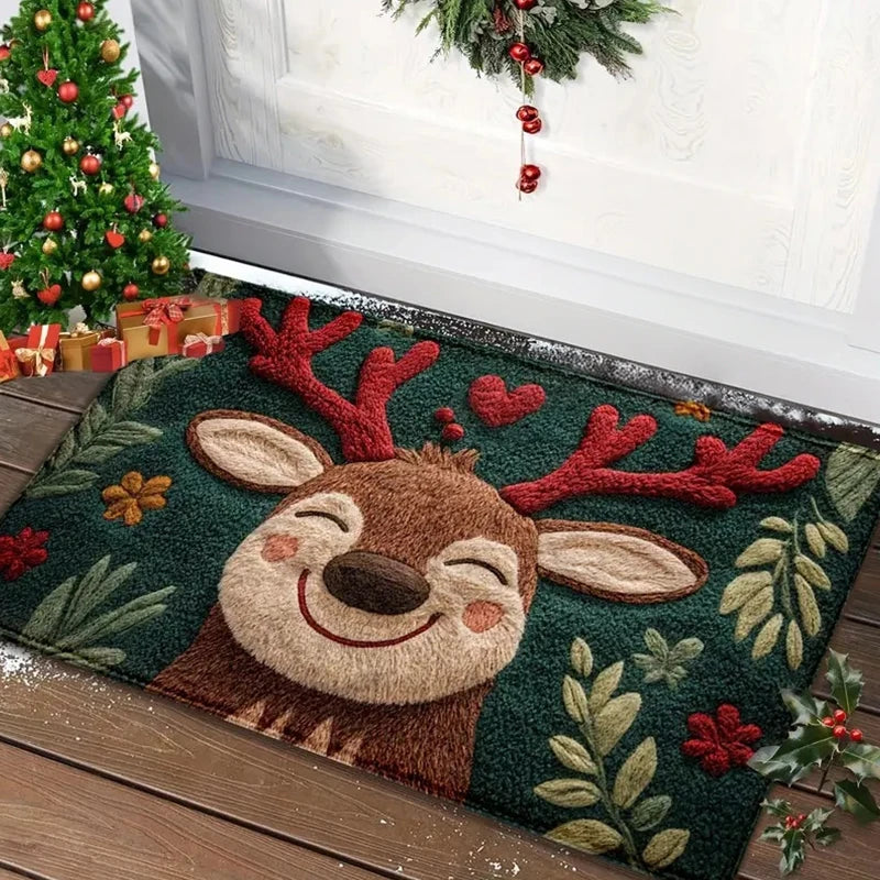 Christmas Carpet Door Merry Christmas Mat Festival Santa Claus Outdoor Decorations Home 2025 Navidad Xmas Ornament New Year 2026 