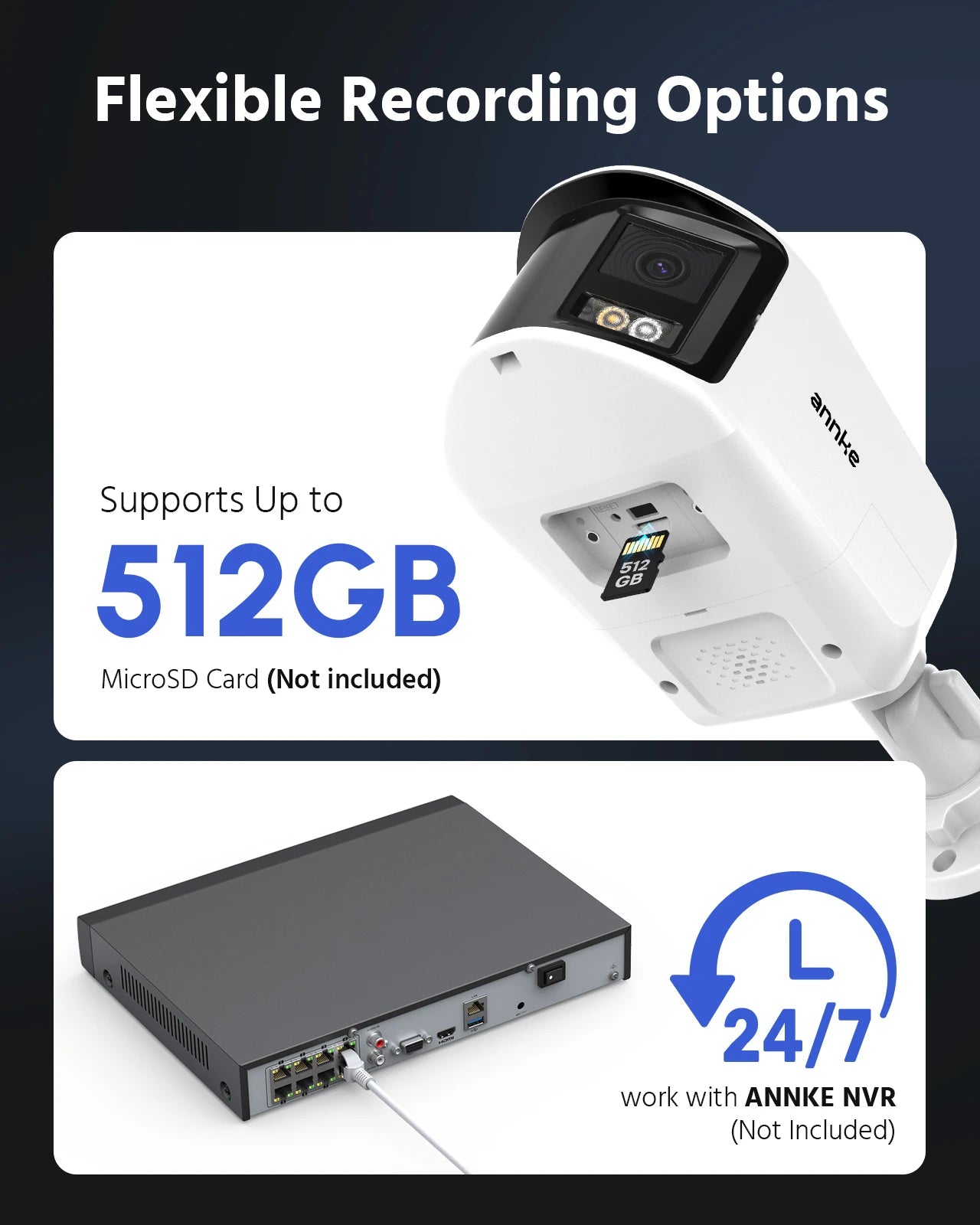 ANNKE 4K 8MP PoE Dual Lens 180° Outdoor Surveillance Camera