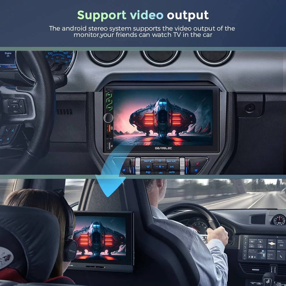 7 Inch Car Radio 2 Din Android 13 CarPlay Multimedia Player