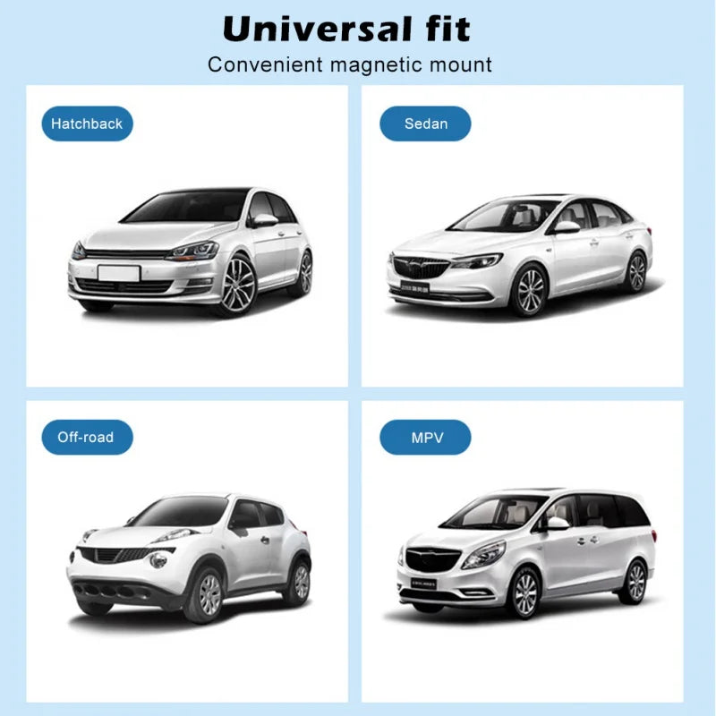 2-Layer Telescopic Car Window Shade with Magnetic Mosquito Net