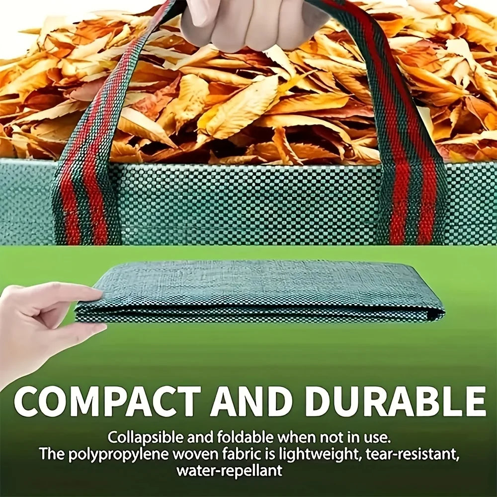 Heavy-Duty PP Garden Waste Bags - Reusable Yard Debris Bags with Industrial Fabric and Handles for Plant, and Leaf Collection 
