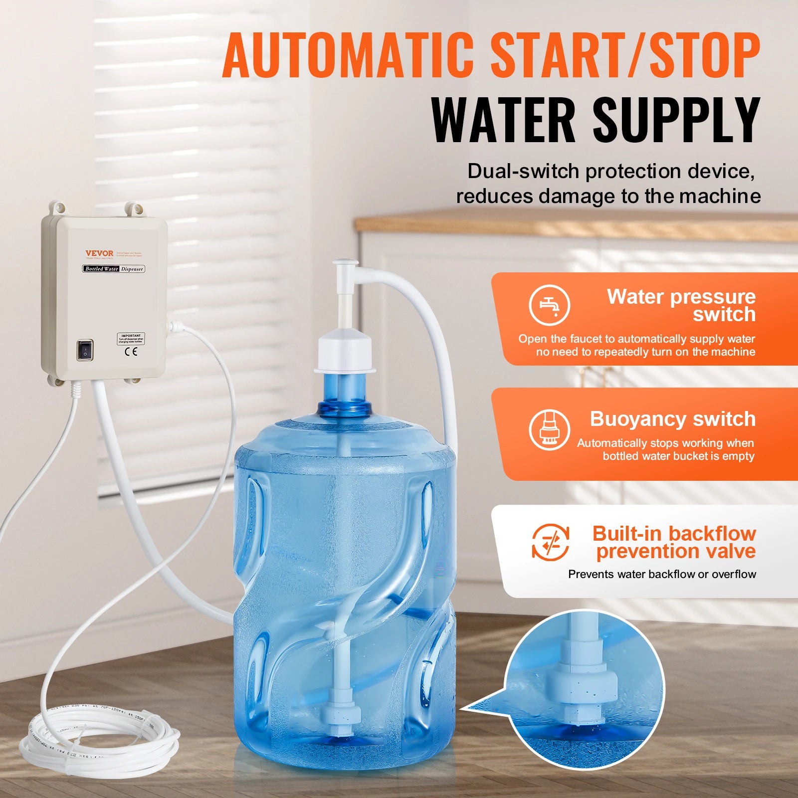 5 Gallon Bottled Water Pump System for Faucet & Appliances