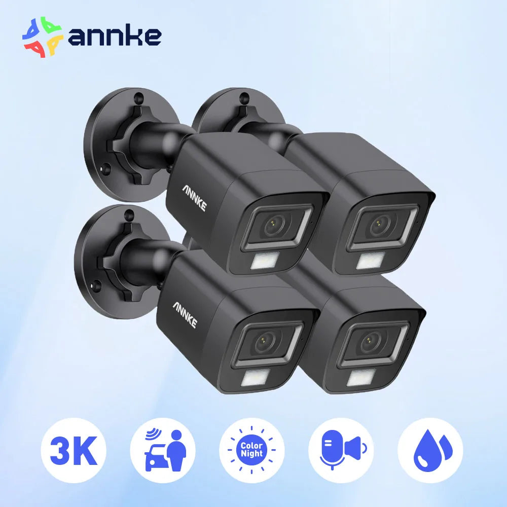 3K Dual-Light Audio Bullet Camera with 2.8mm Lens
