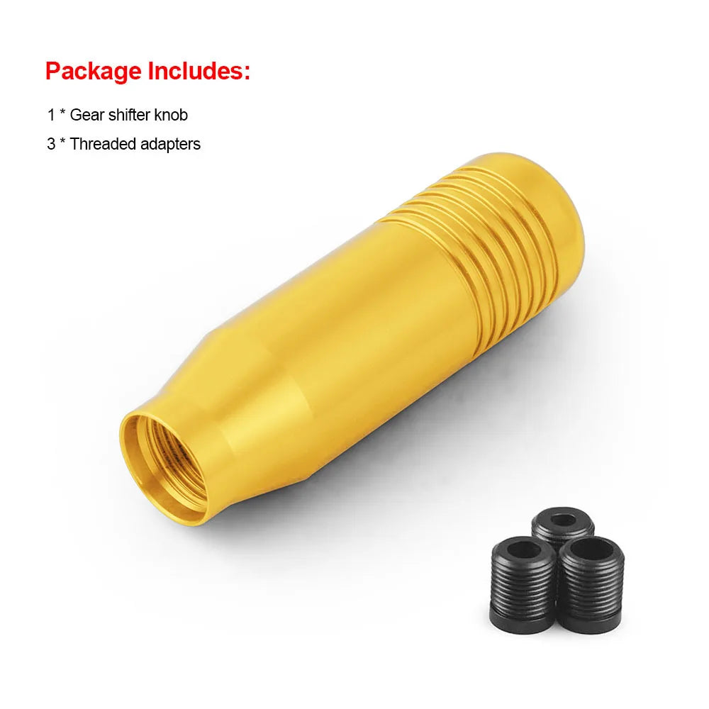 8.5cm Stylish Gear Shift Knob Stick Manual Transmission Universal Car Aluminum Extended JDM Gear Shifter Gear Head Knob NO LOGO