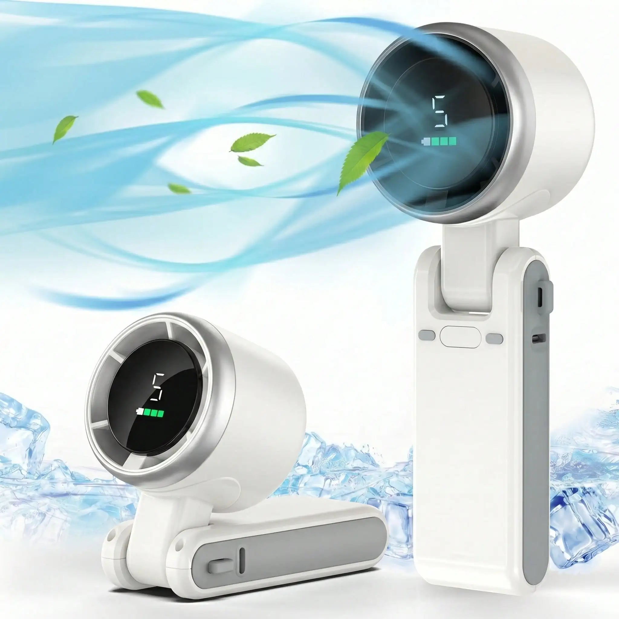 Portable Handheld Turbo Fan, 5000mAh, 12-Hour Battery Life