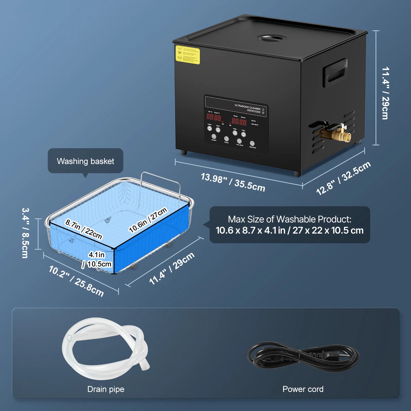 SucceBuy 2L 3L 6L 10L 15L Ultrasonic Cleaner Lave-Dishes Portable Washing Machine Diswasher Ultrasound Home Appliances w/ Timer