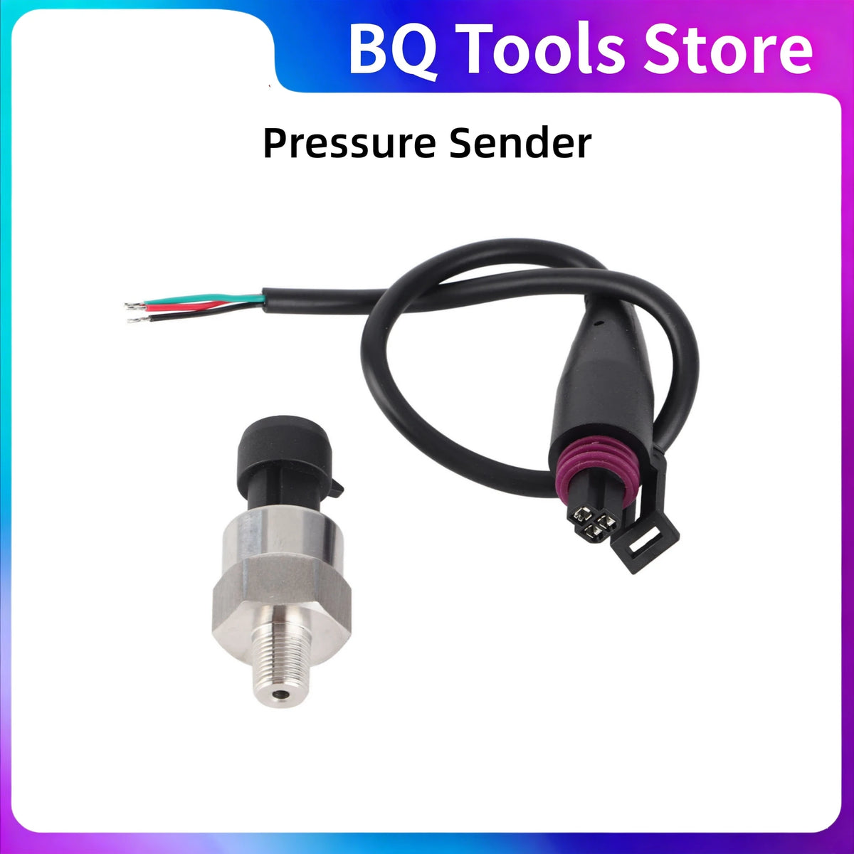Sensor de Presión Rosca 1/8NPT, Transductor de Presión en Acero inoxidable para Aceite Combustible Aire Agua
