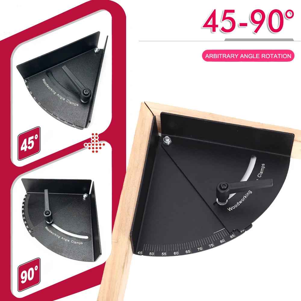 Adjustable Woodworking Angle Guide, 45°, 90° or 180° Options