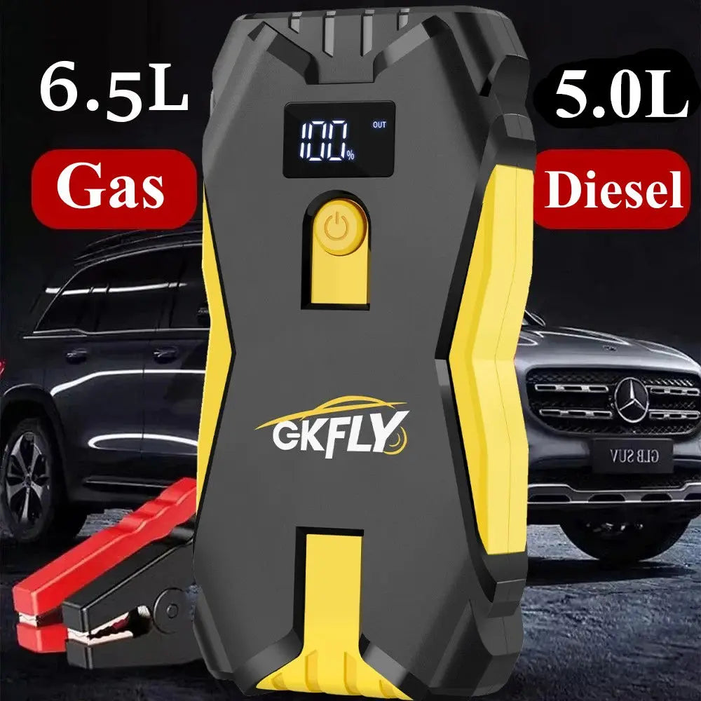 GKFLY 800A 1200A 2000A Car Jump Starter Big Power Bank Car Battery Booster 12V Car Starting Device for Petrol  6.0L Diesel 4.0L
