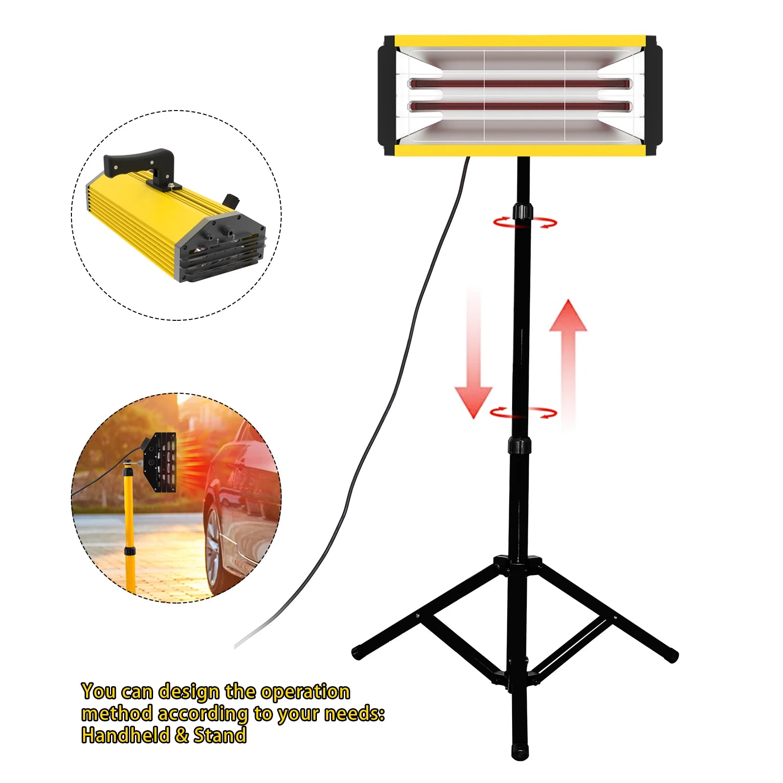 1000W Infraroodverf Uithardingslamp voor Auto Lichaamdrogen