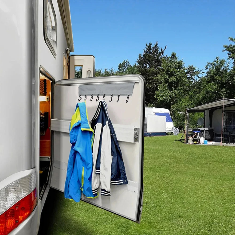 Campingkroklist med kederfeste, 8 kroker
