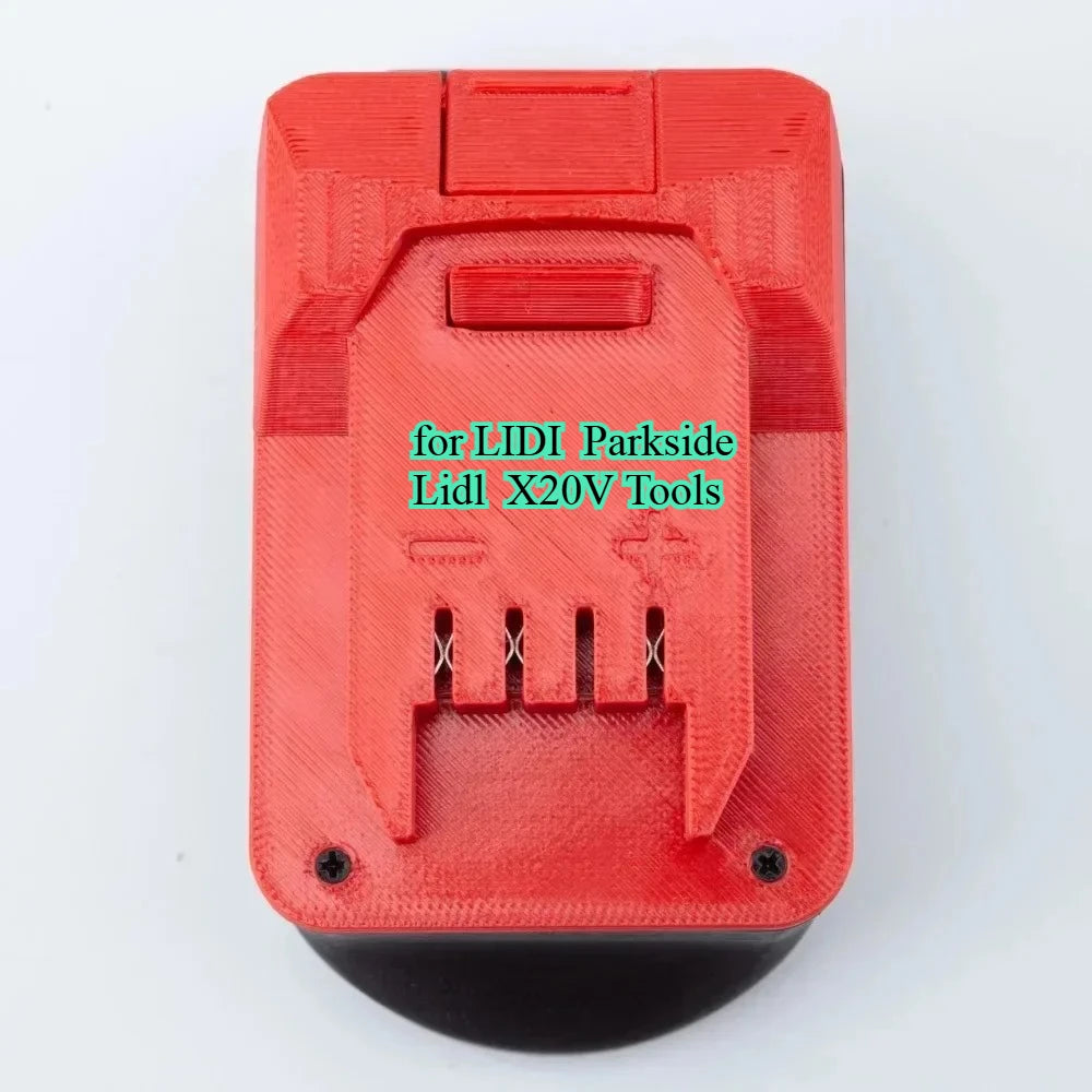 Adattatore per batterie al litio Ryobi 18v compatibile con utensili LIDI Parkside Lidl X20V, convertitore (utensili e batteria non inclusi)