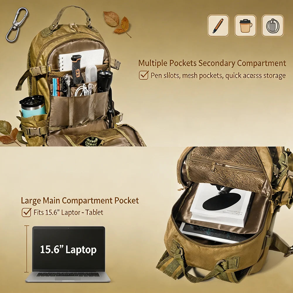 25 L Multi-Pocket Outdoor Backpack