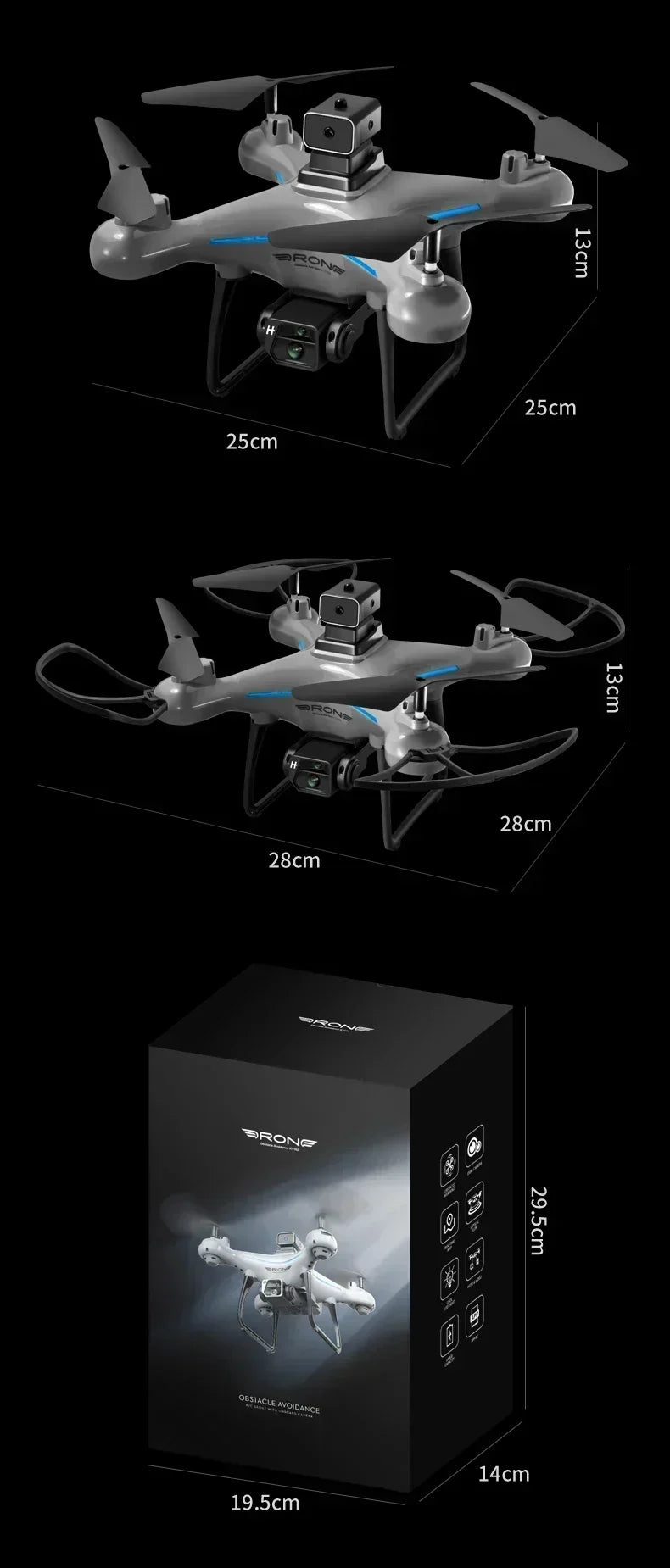 Lenovo Ky102 8K Çift Kameralı ve Engel Önleyici Drone