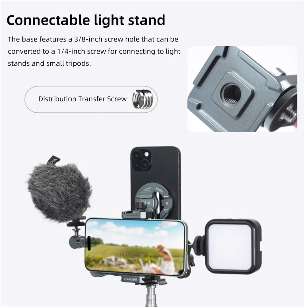 Dual-Phone Teleprompter and Camera Support