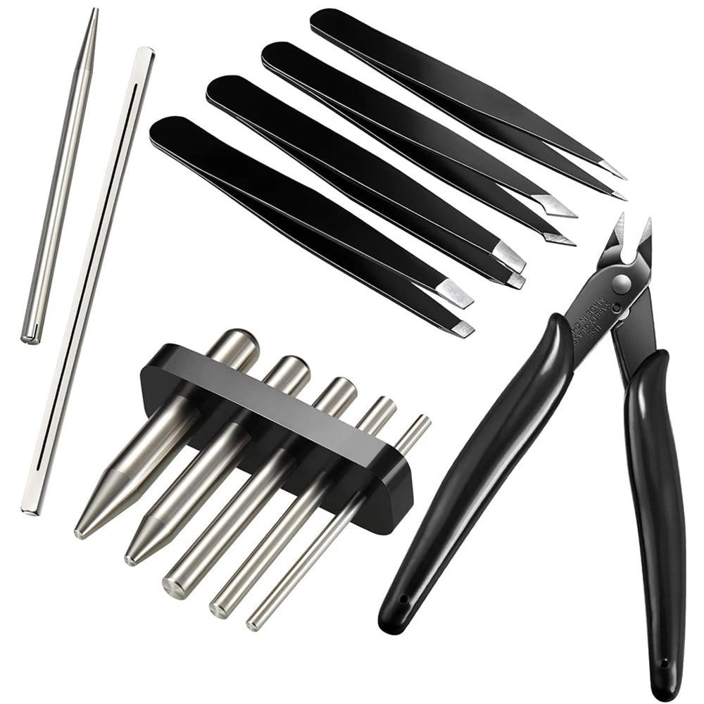 Kit di utensili per modelli in metallo, con utensile per piegare bordi lunghi, utensile per torcere, forme cilindriche e coniche, per puzzle in metallo