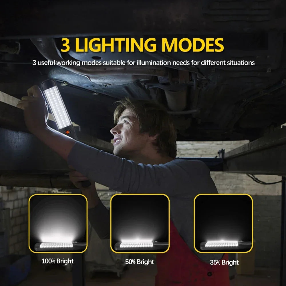 Rechargeable Work Light with Magnetic Base and Hook