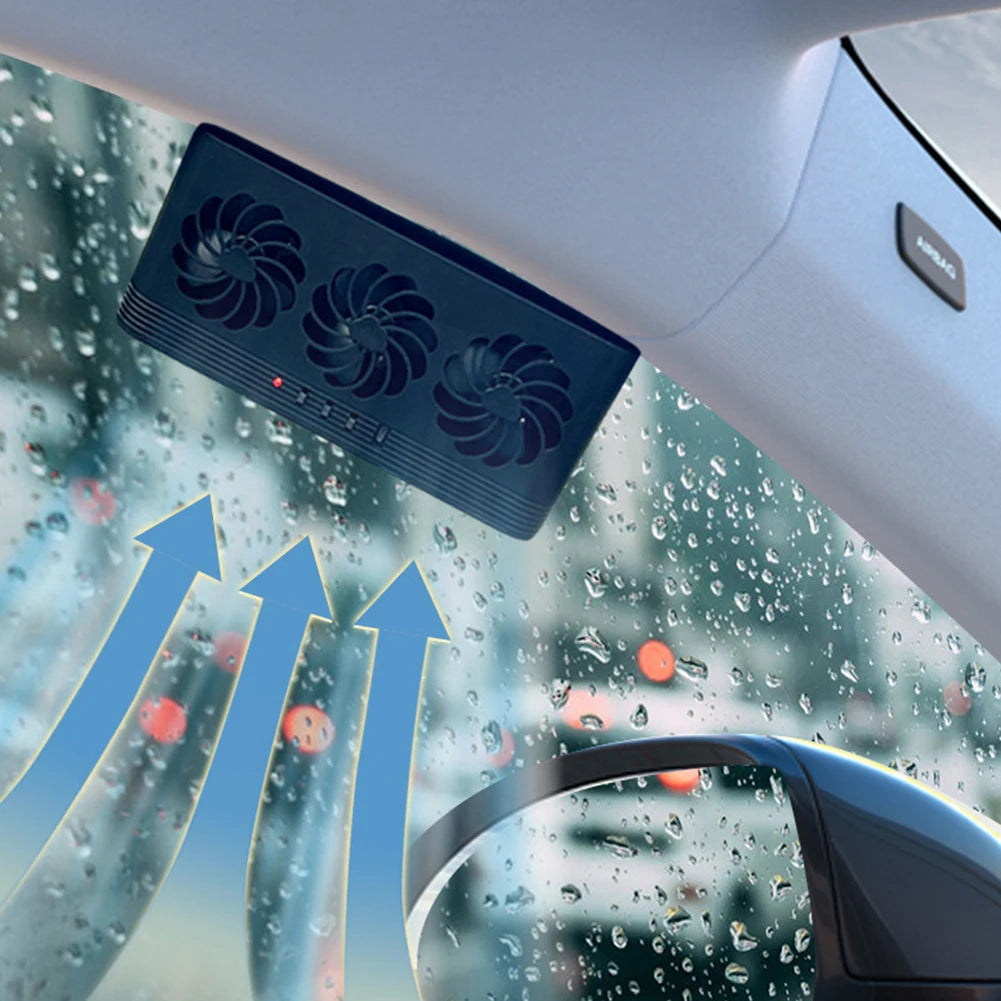 Solar Powered Car Exhaust Fan for Fresh Air and Cooling