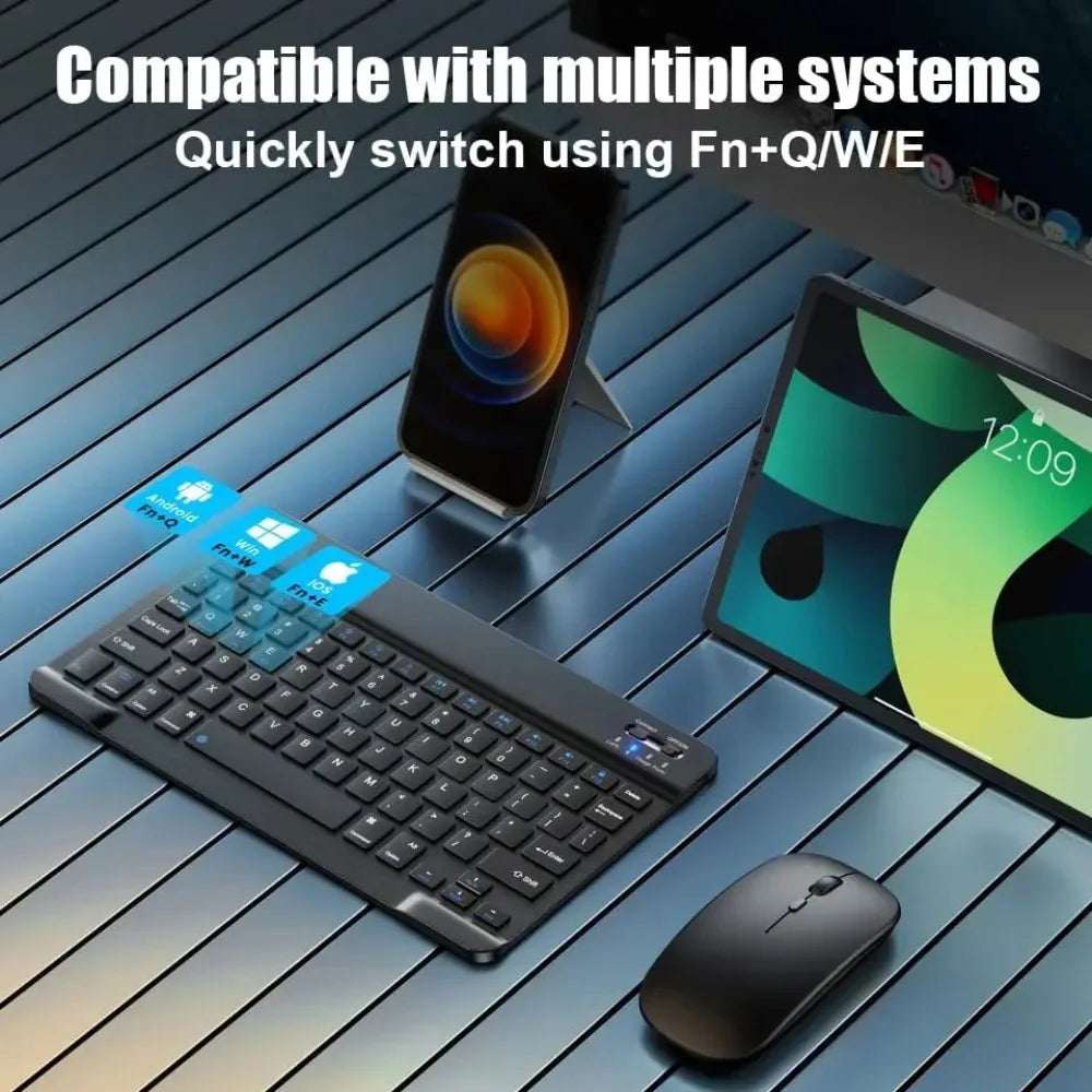 Bluetooth Keyboard for iPad and Tablets