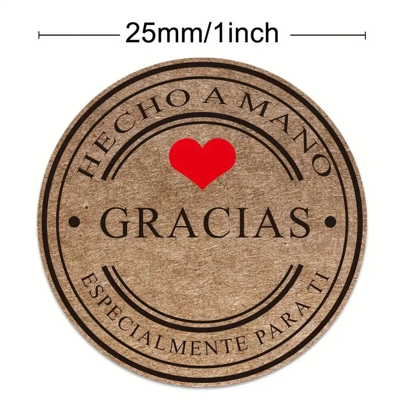 Gracias Gift Stickers – Handmade Scrapbook & Stationery Labels