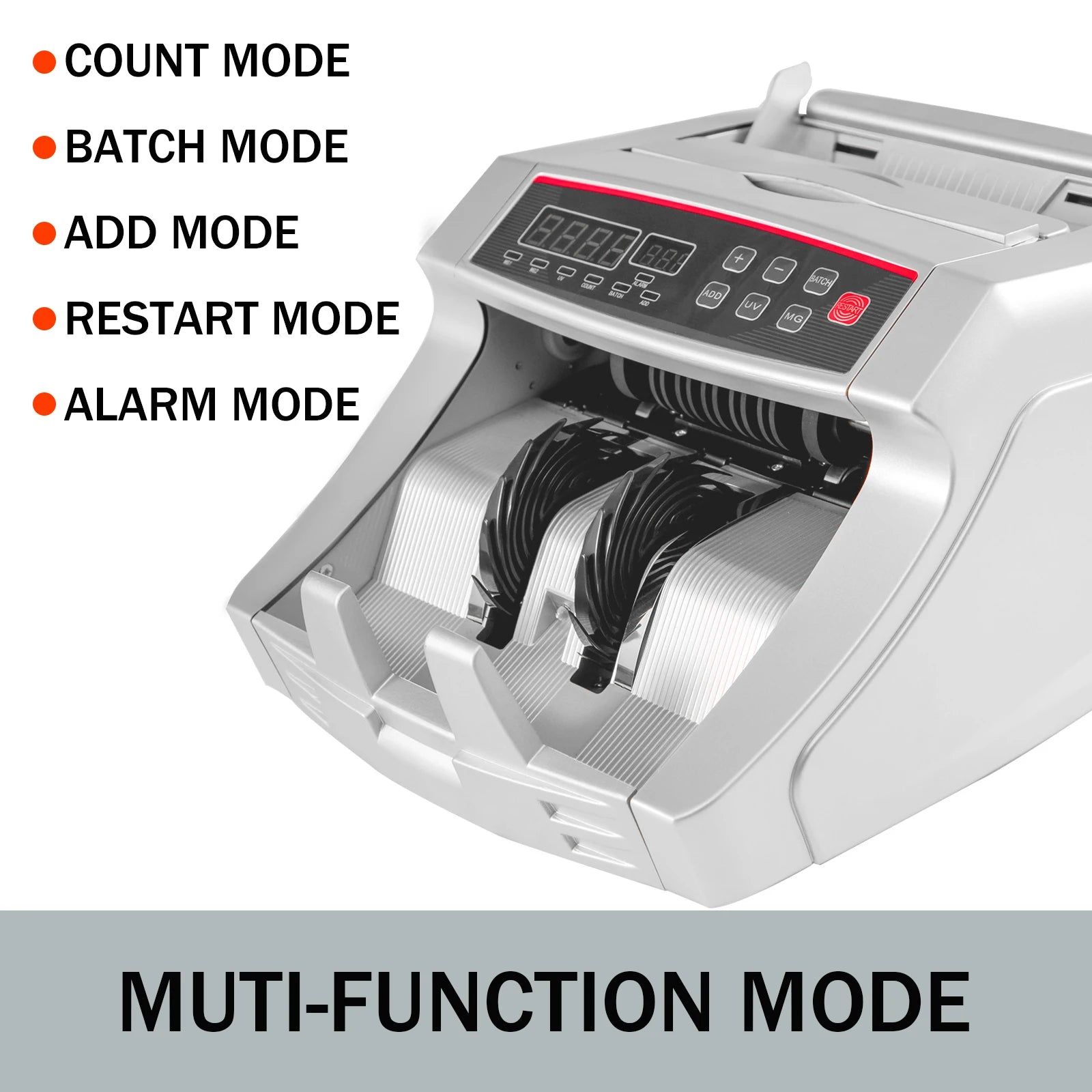 Money Counter Machine 1000 Bills/Min with UV MG Detection